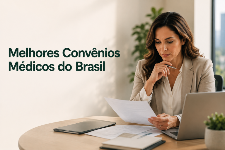 Comparativo para escolha dos melhores convênios médicos do Brasil em 2026 considerando cobertura, rede credenciada, atendimento e custo-benefício.